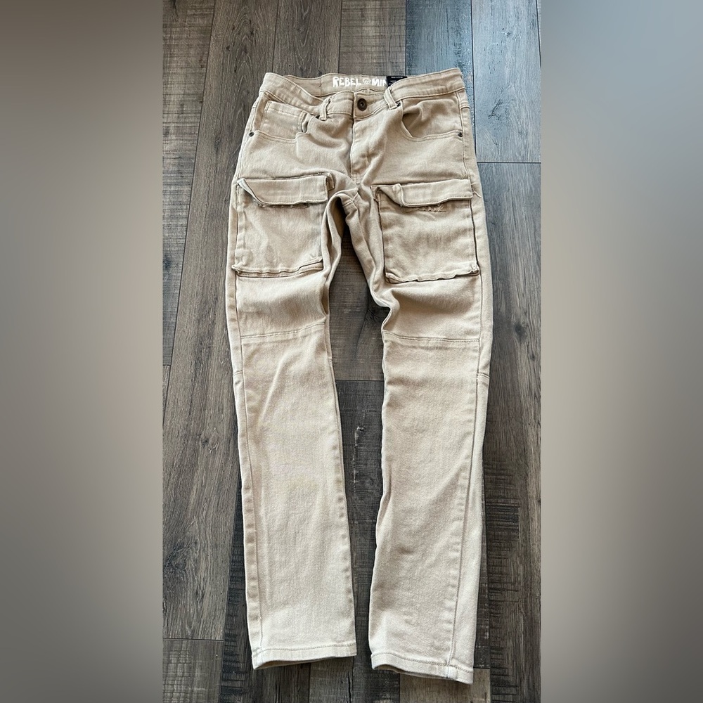 Rebel Minds Mens Front Cargo Twill Pants 32x32